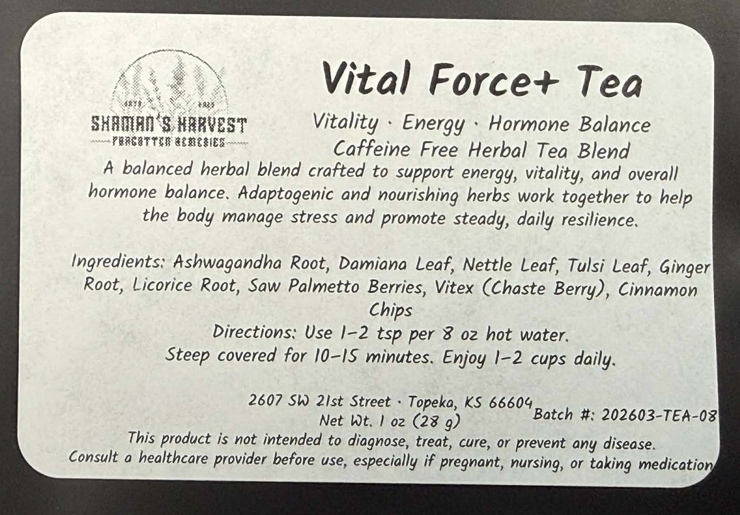 Vital Force+ Tea - Vitality · Energy · Hormone Balance