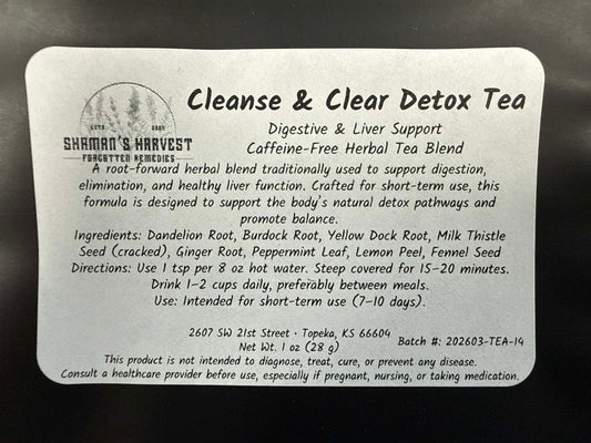 Cleanse & Clear Detox Tea - Digestive & Liver Support
