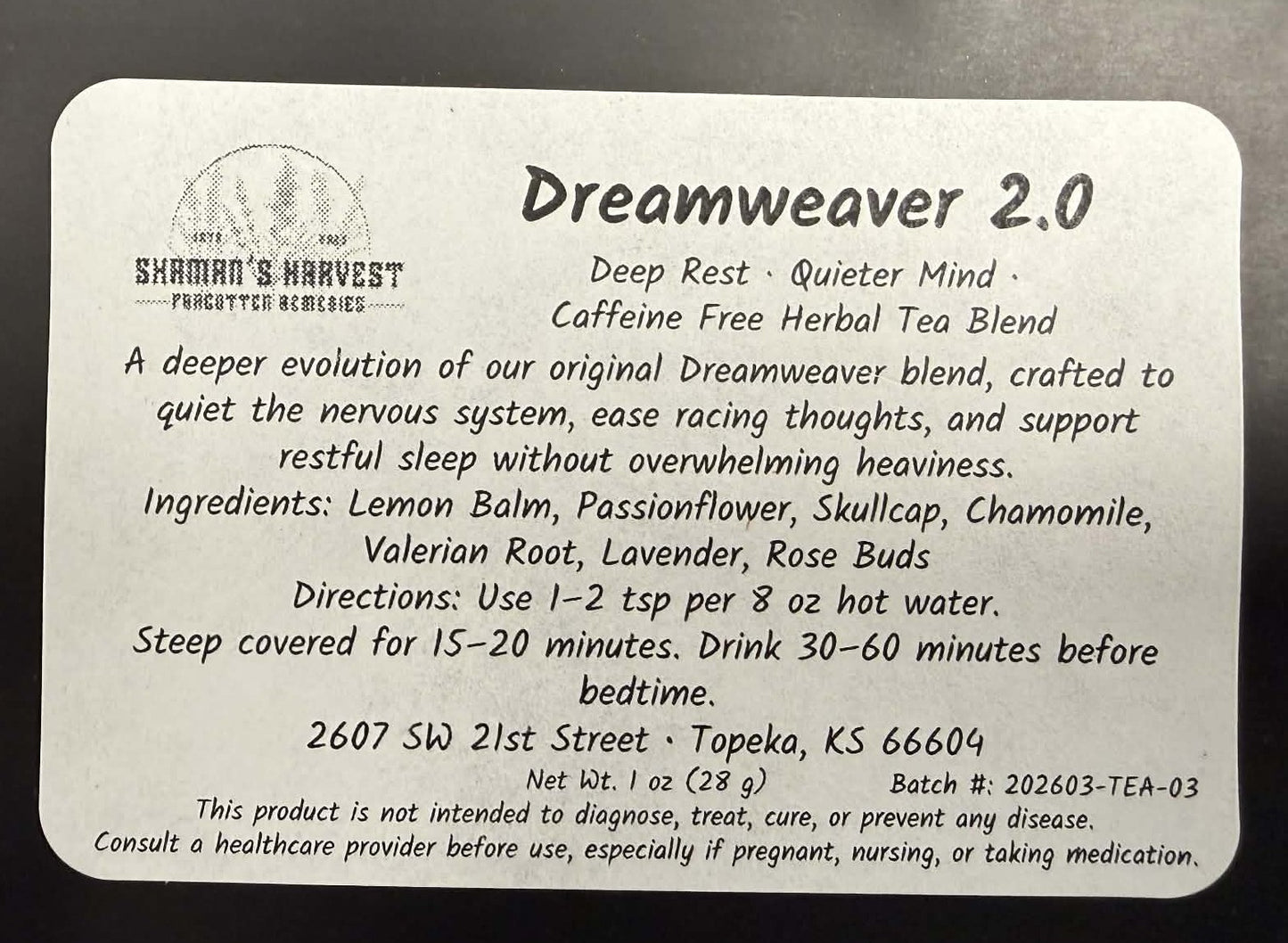 Dreamweaver 2.0 Tea - Deep Rest · Quieter Mind