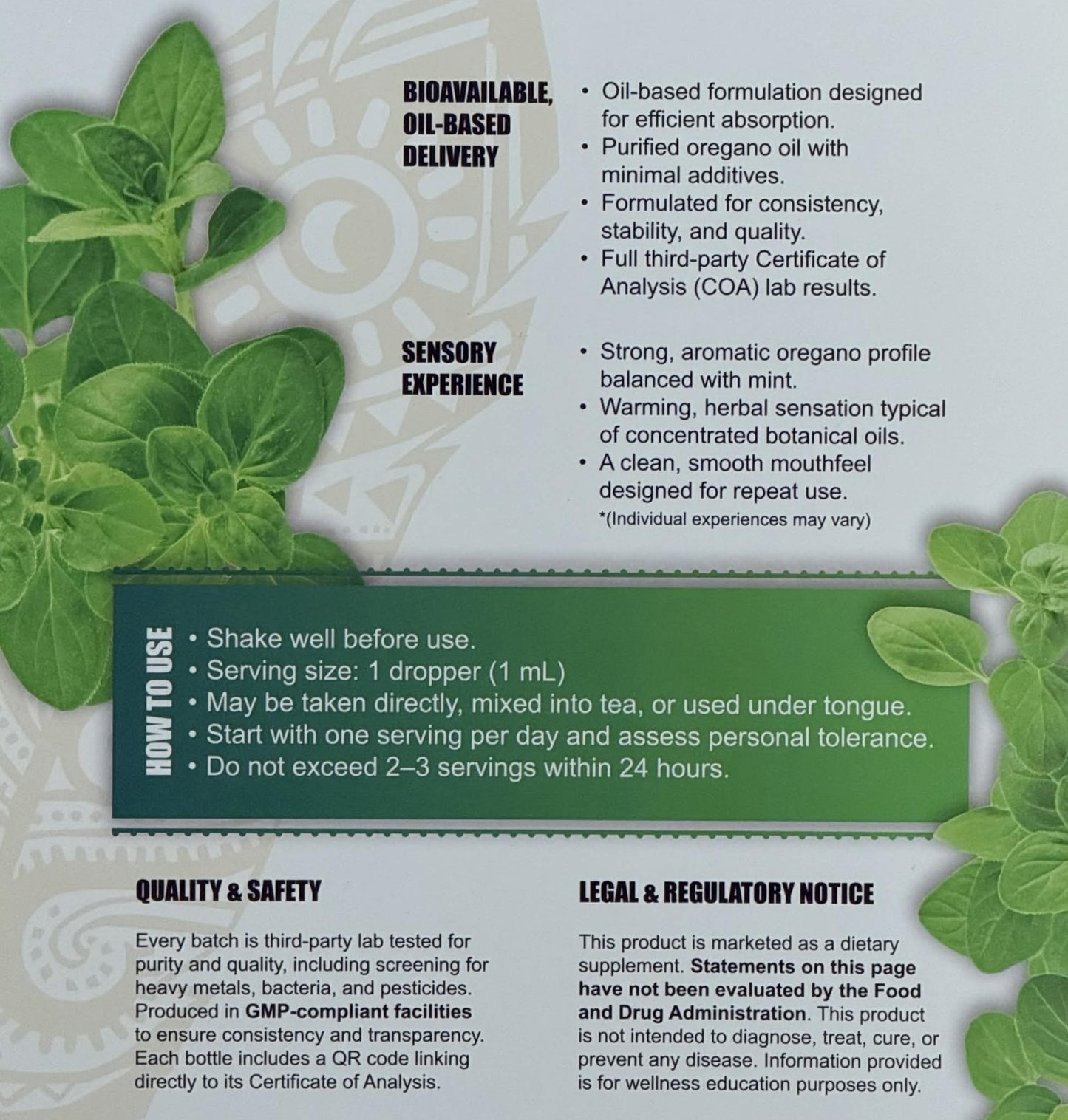 🌿 Oil of Oregano Tincture